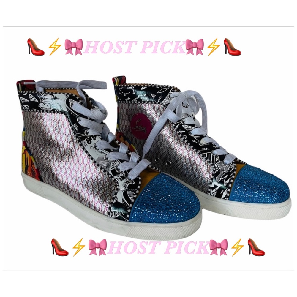 📌 🎀⚡️HOST PICK⚡️🎀Christian Louboutin Multicolor Crystal Embellished Suede
